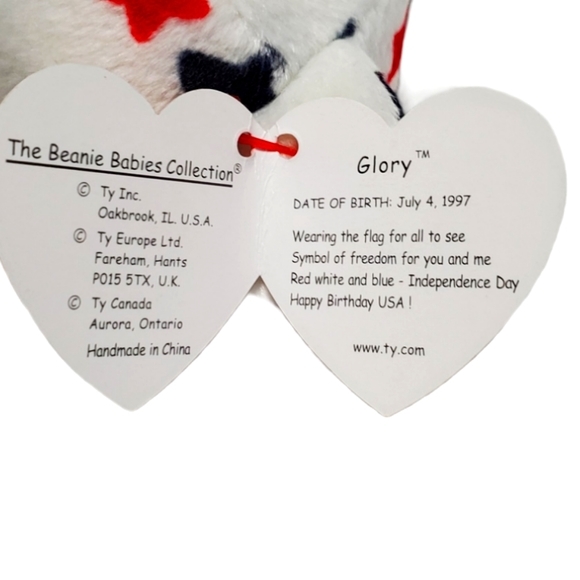 Ty USA 'Glory' Beanie Baby Bear - Picture 4 of 10